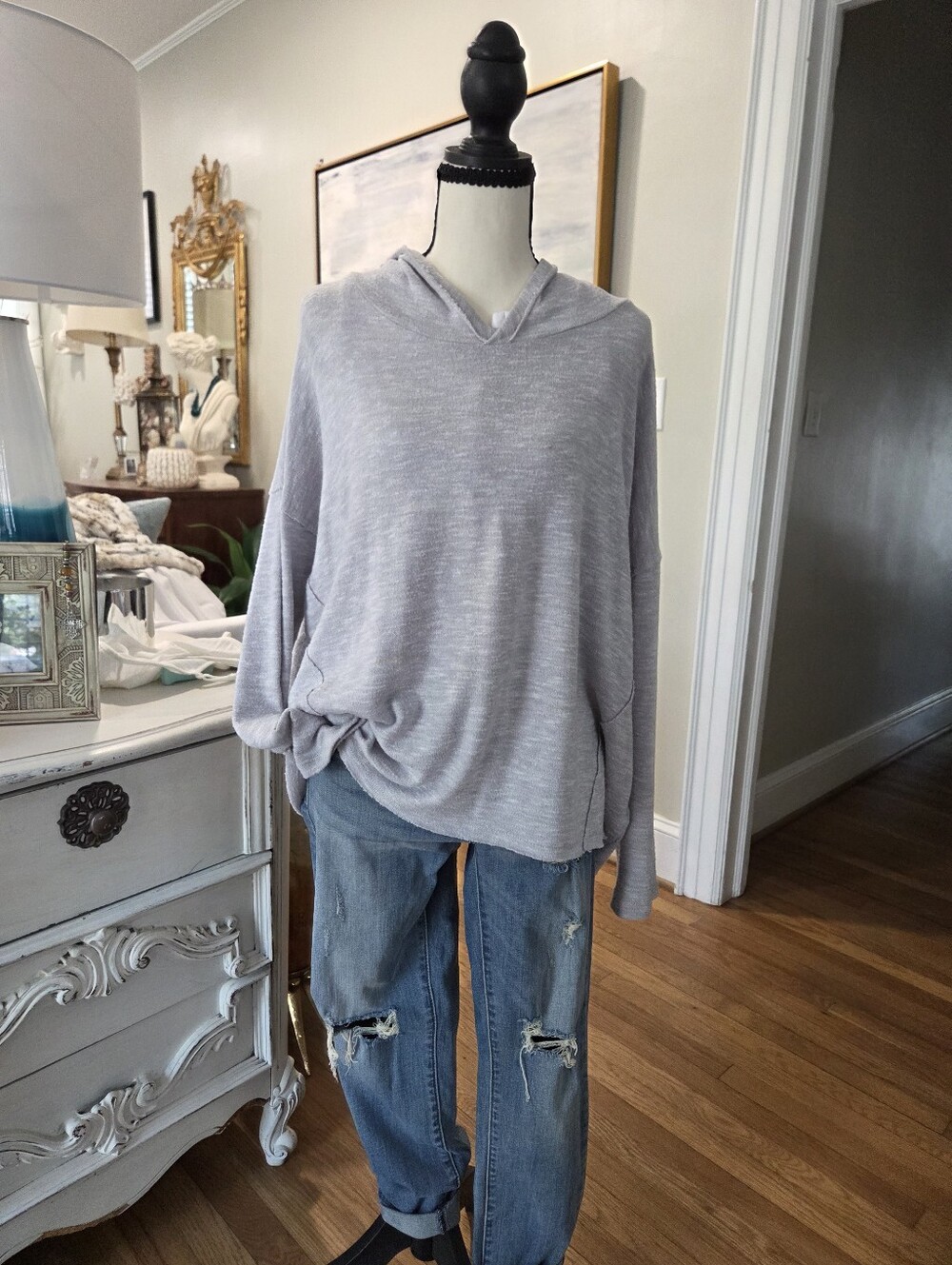 American Eagle Soft & Sexy Plush Oversized V-Neck Hoodie | Size Medium